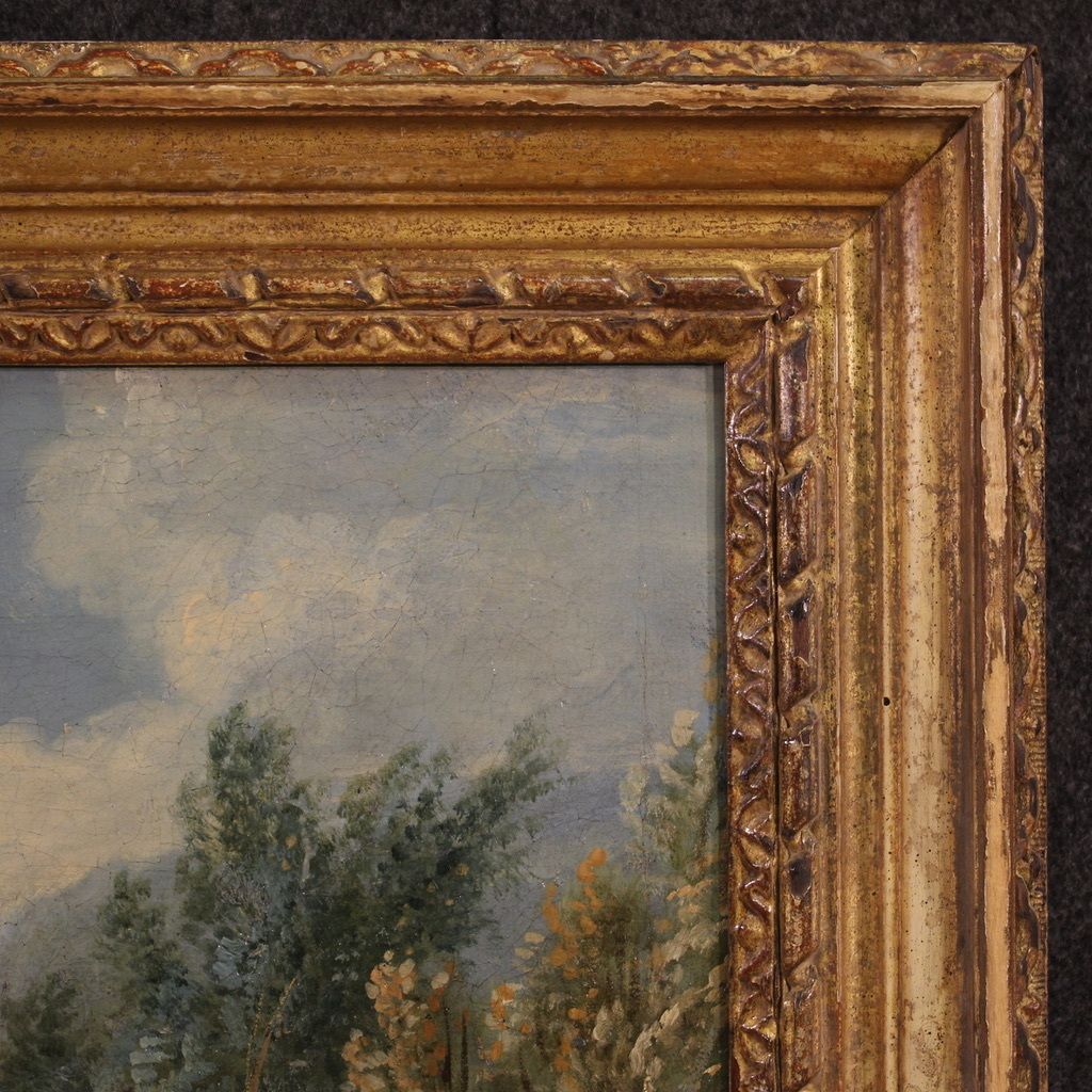 Refined 18th Century Bucolic Landscape Painting photo for sale