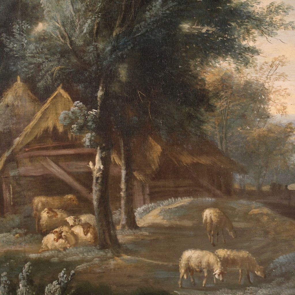 Art Refined 18th Century Bucolic Landscape Painting photo