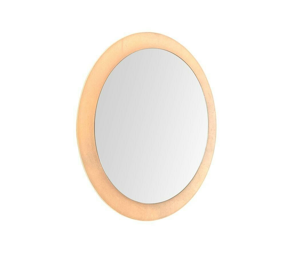 photo vintage A Large Pink Concave Framed Circular Mirror In The Style Of Max Ingrand For Fontana Arte