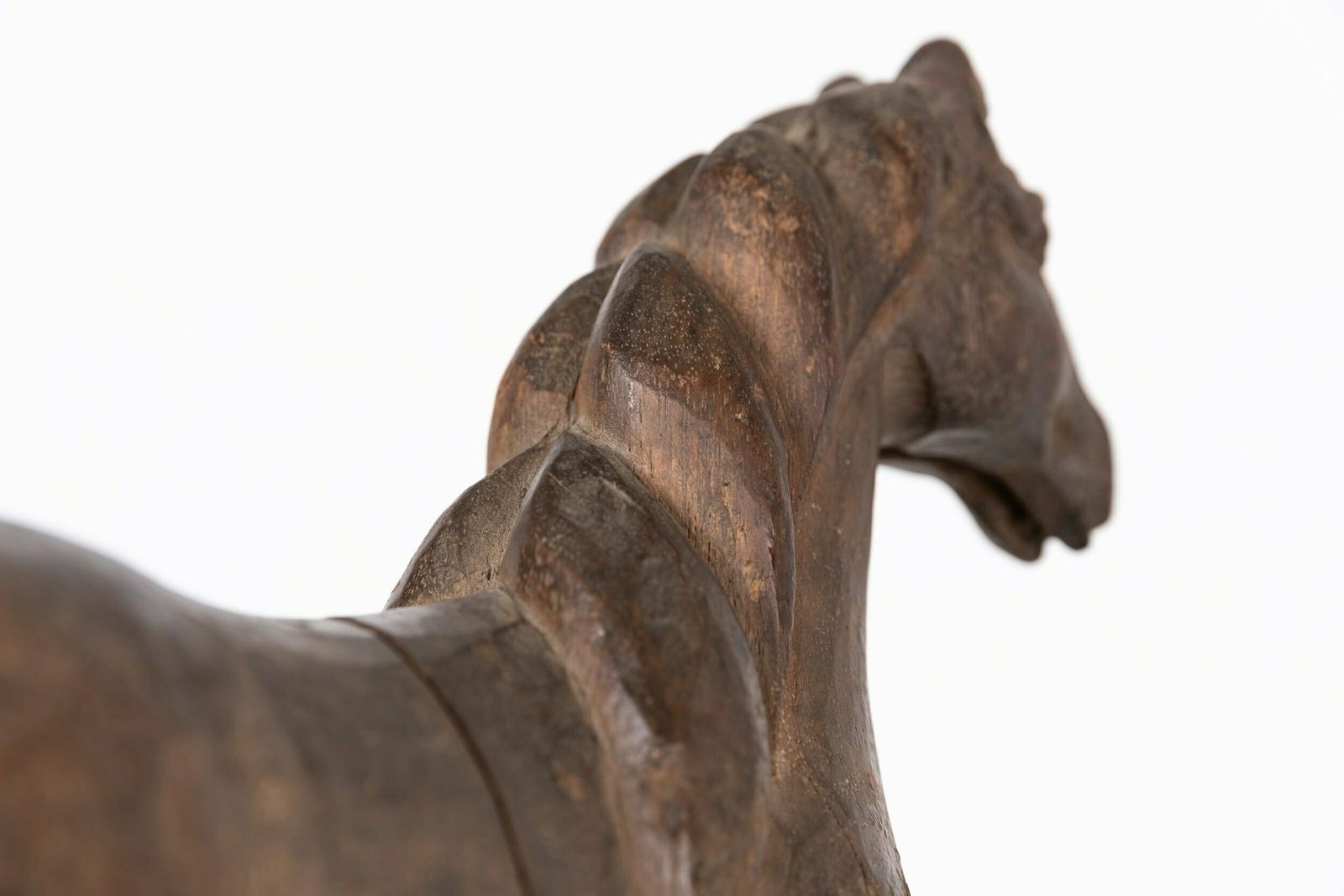 Vintage Folk Art Hand Carved Horse photo vinterior