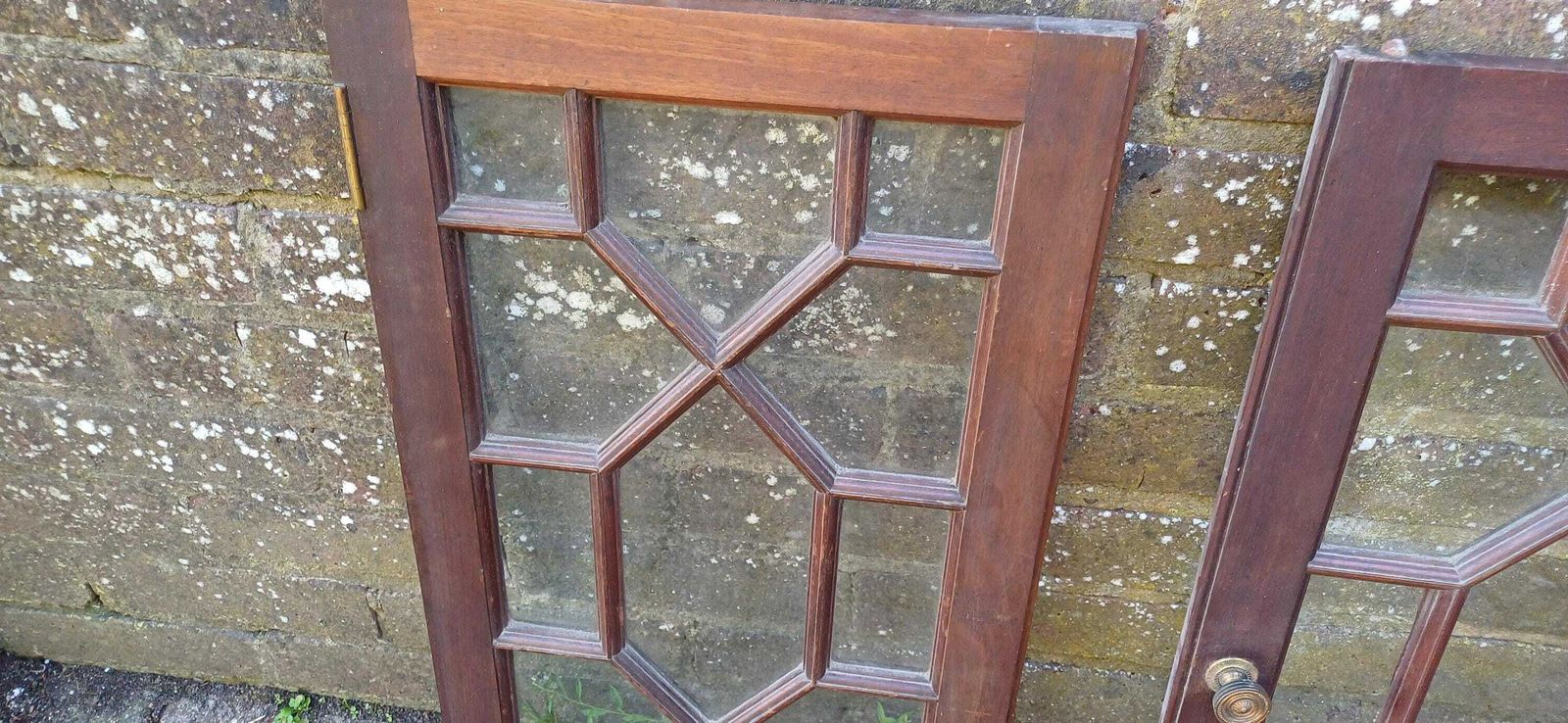 Pair Of Late Victorian Astral Glazed Mahogany Doors Window Decoration Or Project photo Home Fixtures