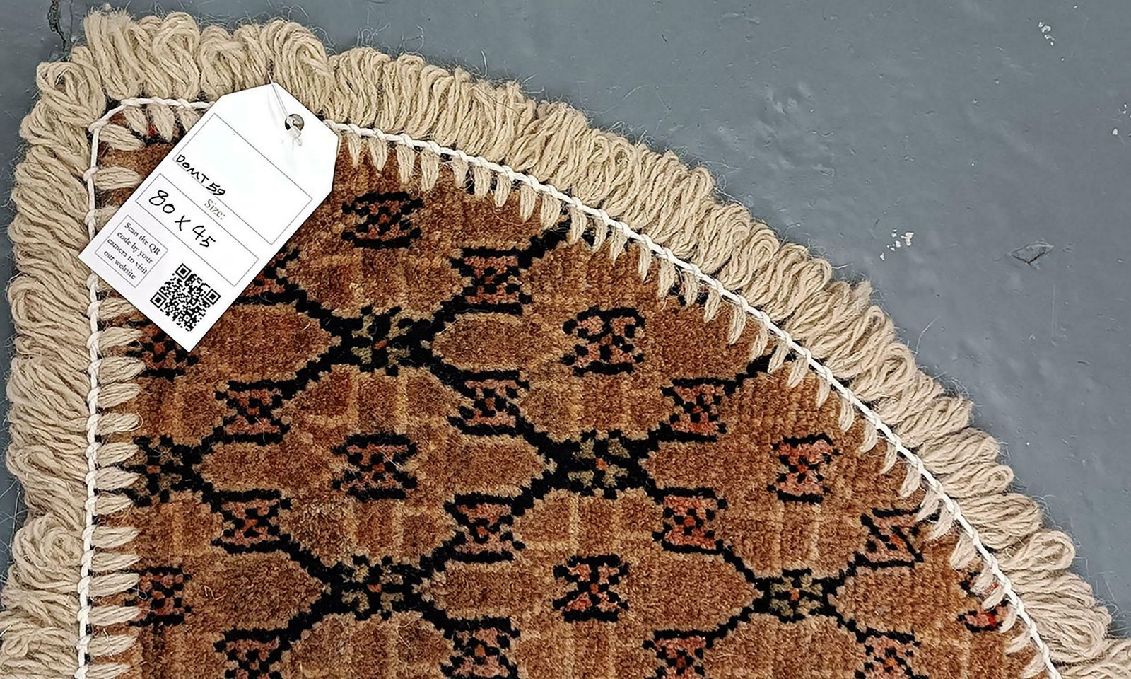 Handmade Rug Doormat Brown Rug Half Circular Interior Carpet Mat Entrance Way photo vinterior