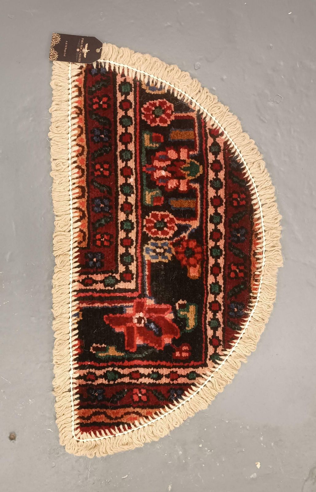 Handmade Rug Doormat Oriental Rug Half Circular Interior Carpet Mat Entrance Way photo for sale