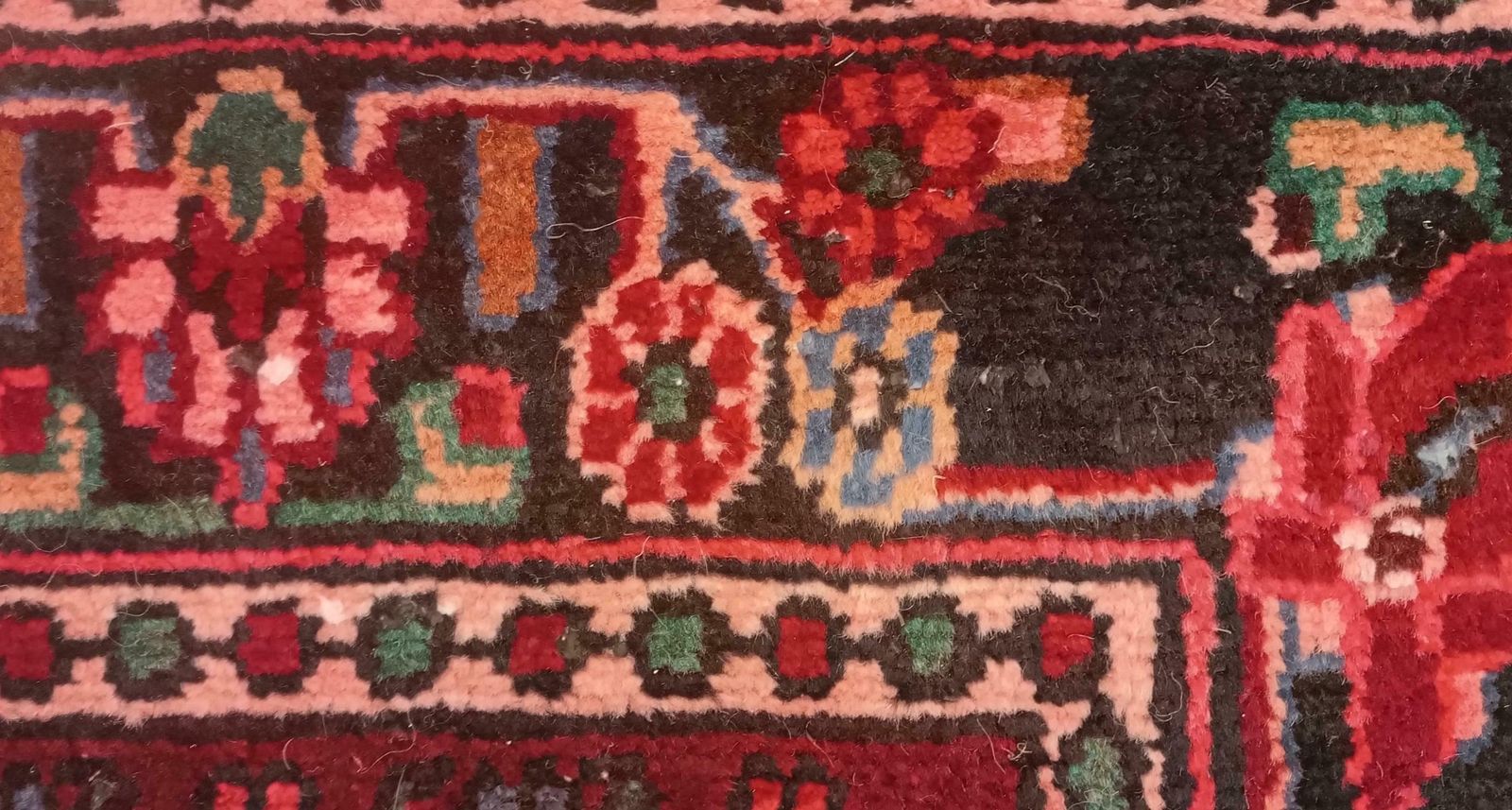 Handmade Rug Doormat Oriental Rug Half Circular Interior Carpet Mat Entrance Way photo vintage