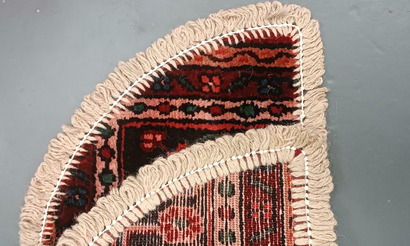 photo furniture Handmade Rug Doormat Oriental Rug Half Circular Interior Carpet Mat Entrance Way