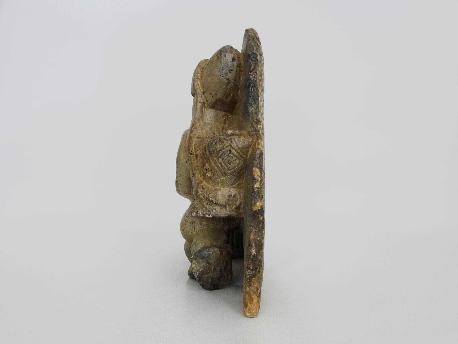 Old Pomdo Kissi Bas Relief Statue From Sierra Leone In Carved Stone photo vintage