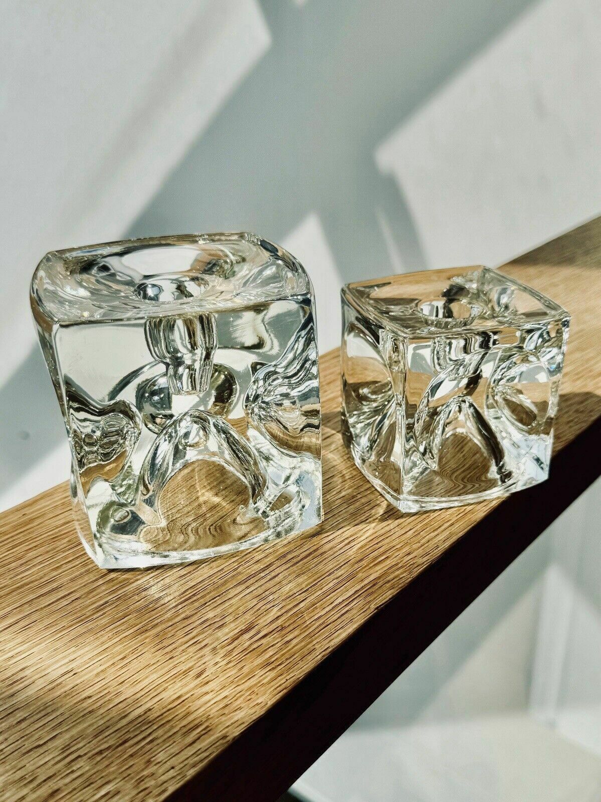 2 Peill & Putzler Cube Candle Holders 'Ice Cubes' photo vinterior