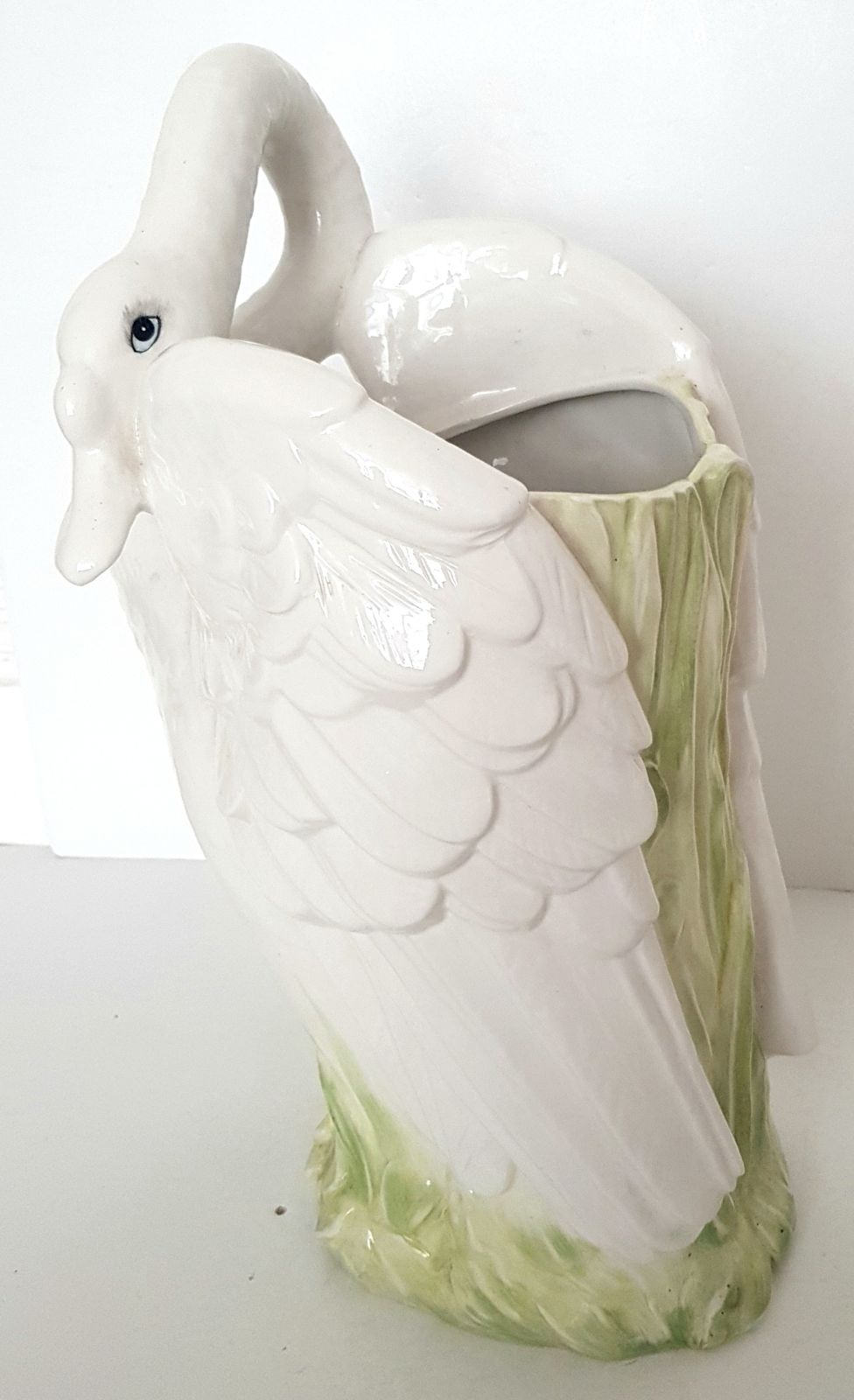 Home Decor Mid Century Italian Ceramic Swan Umbrella Stand photo