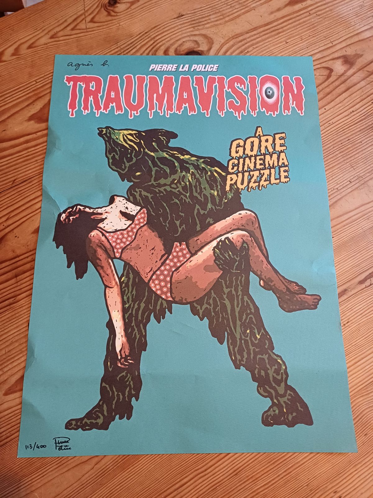 Lithograph By Pierre La Police Traumavision Agnés B 113/400