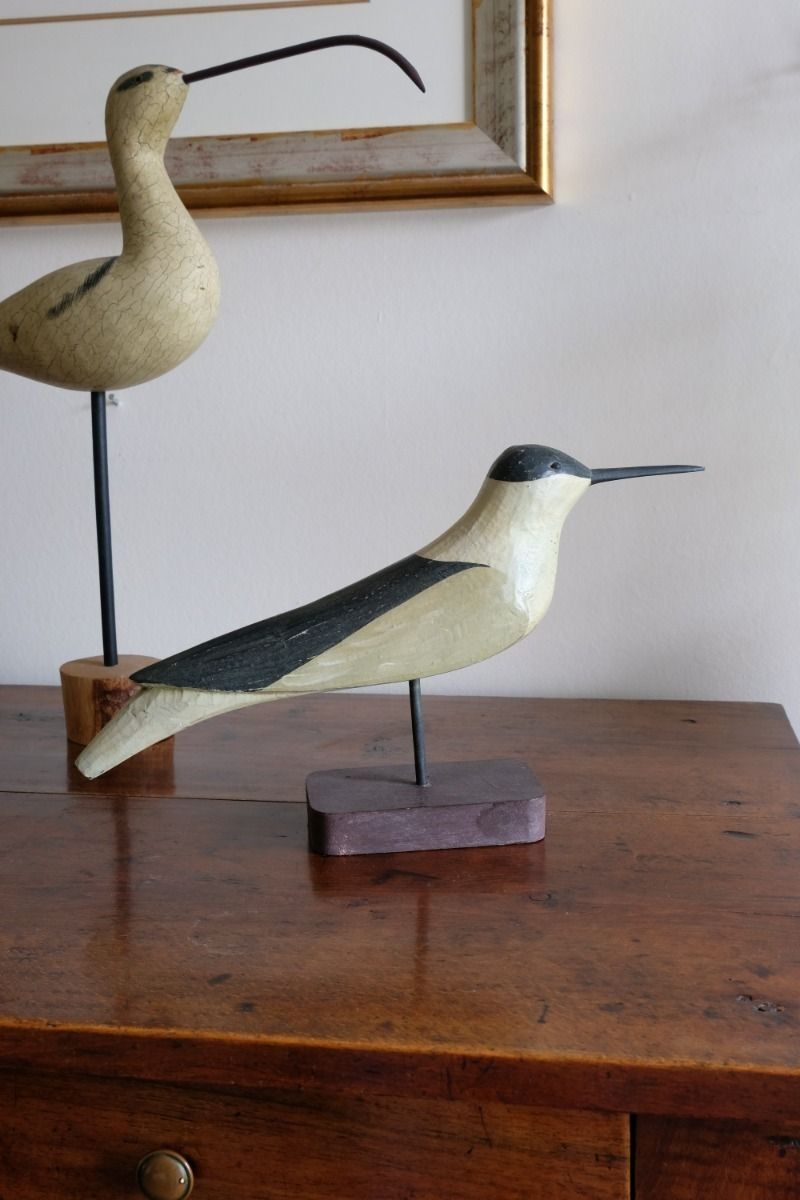 Hand Carved & Monochrome Painted Decorative Bird 1001867 photo Home Decor