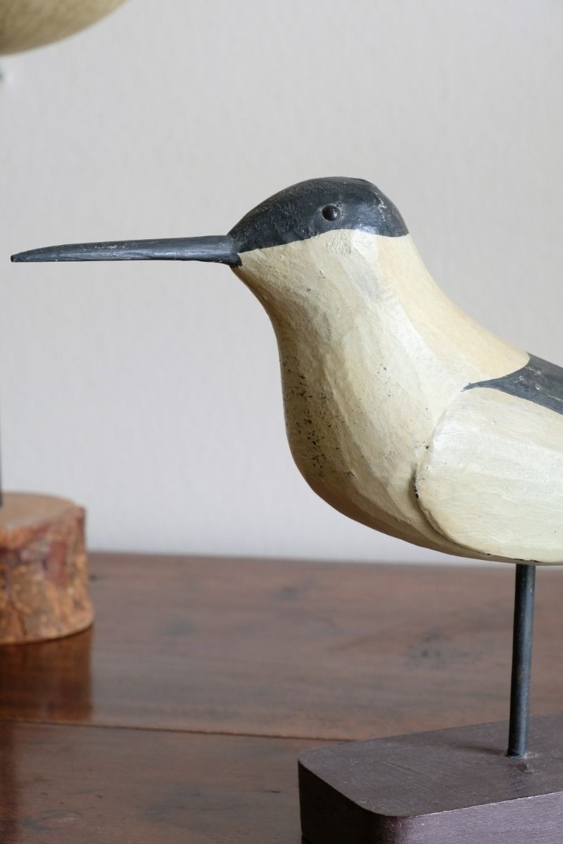 Hand Carved & Monochrome Painted Decorative Bird 1001867 photo vinterior