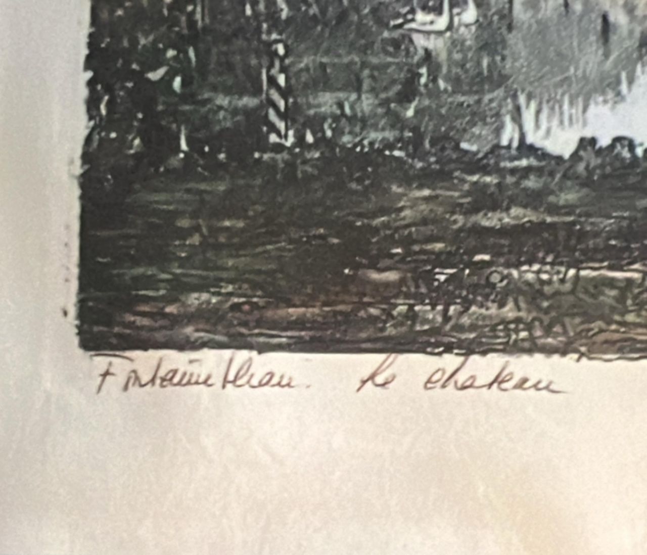 Maurice Jacque   Colour Etching   The Chateau Of Fontainebleau photo 225.0