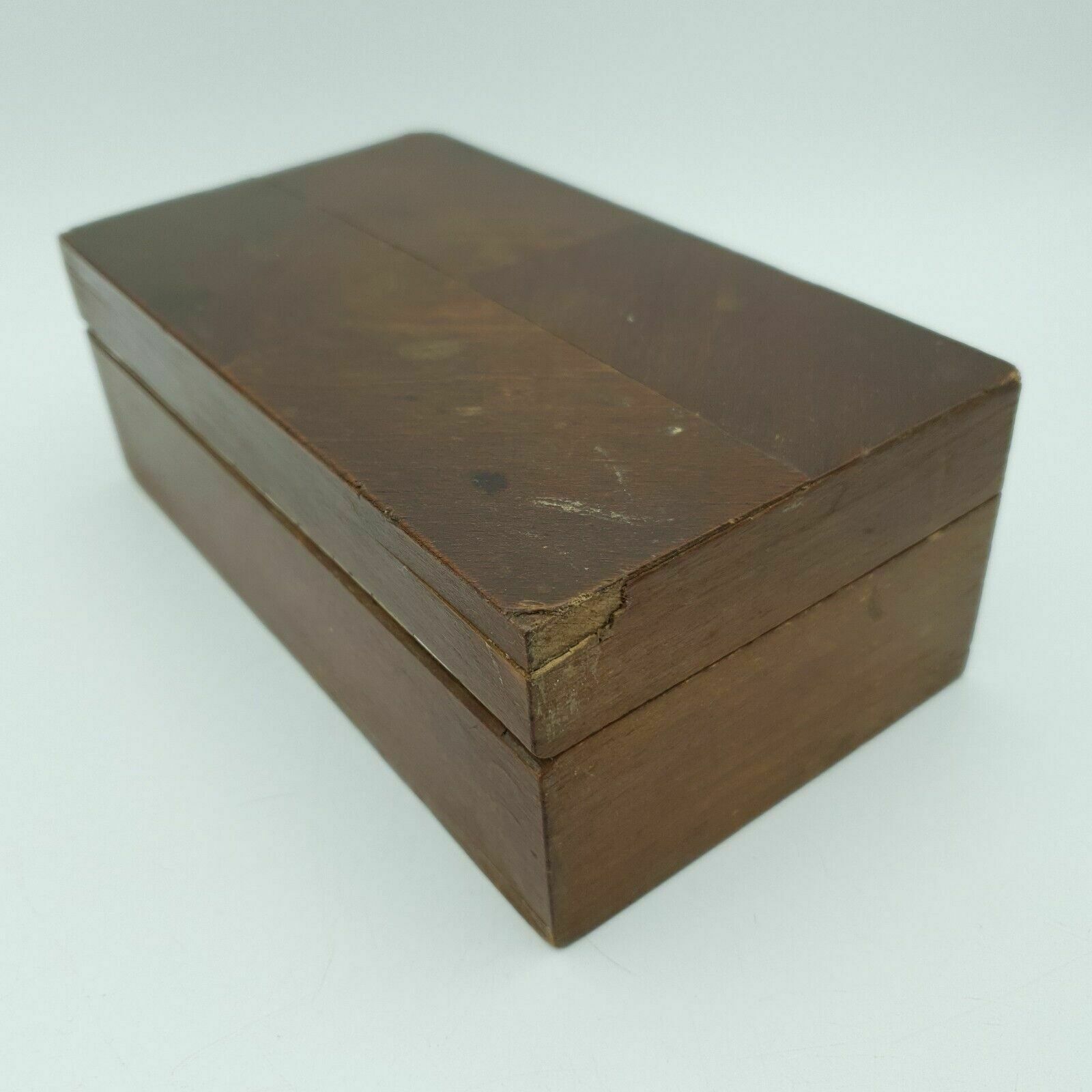 Vintage Wooden Box Made From Silver Grey Beech   Old Waterloo Bridge Piles L18cm photo 60.0