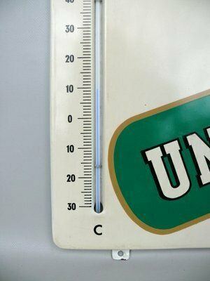 Tin Sign, Advertising Sign “Underberg” With Thermometer, 1950s, Folded Sheet Metal, Painted photo vintage