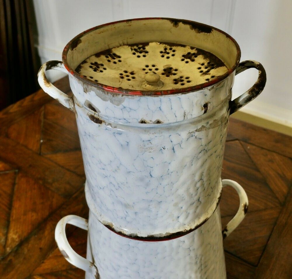 Large Kitchen Range Enamel Coffee Urn Samovar photo vinterior