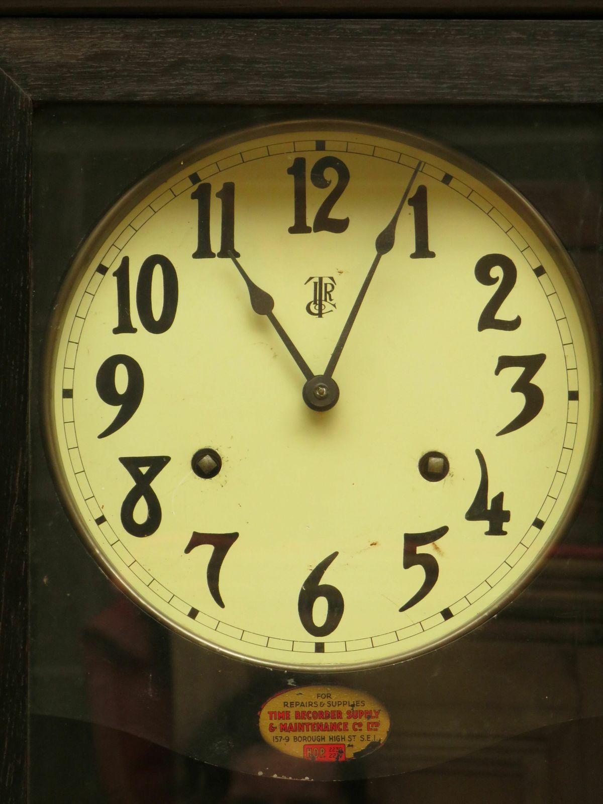 Antique Time Recorder Clock By The Time Recorder Supply & Maintenance Co photo for sale