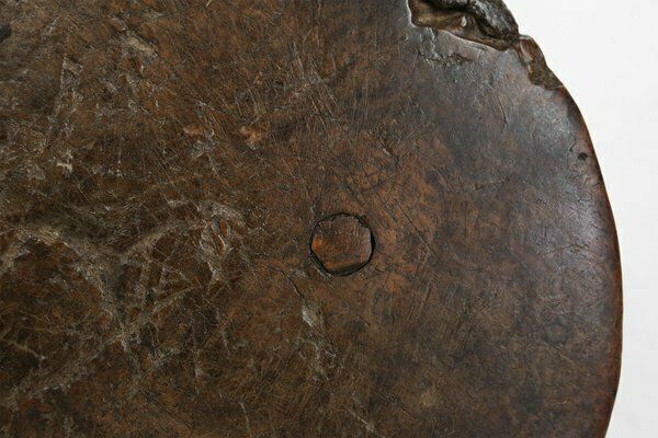 French Brutalist Oak Tripot Stool, 1850 photo buy