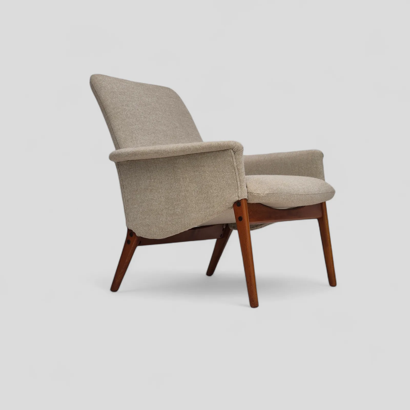 Ca. Jaren 1960, Deens Design Door Alf Svensson, Fauteuil Model 4331 Voor Fritz Hansen, Opnieuw Bekleed.