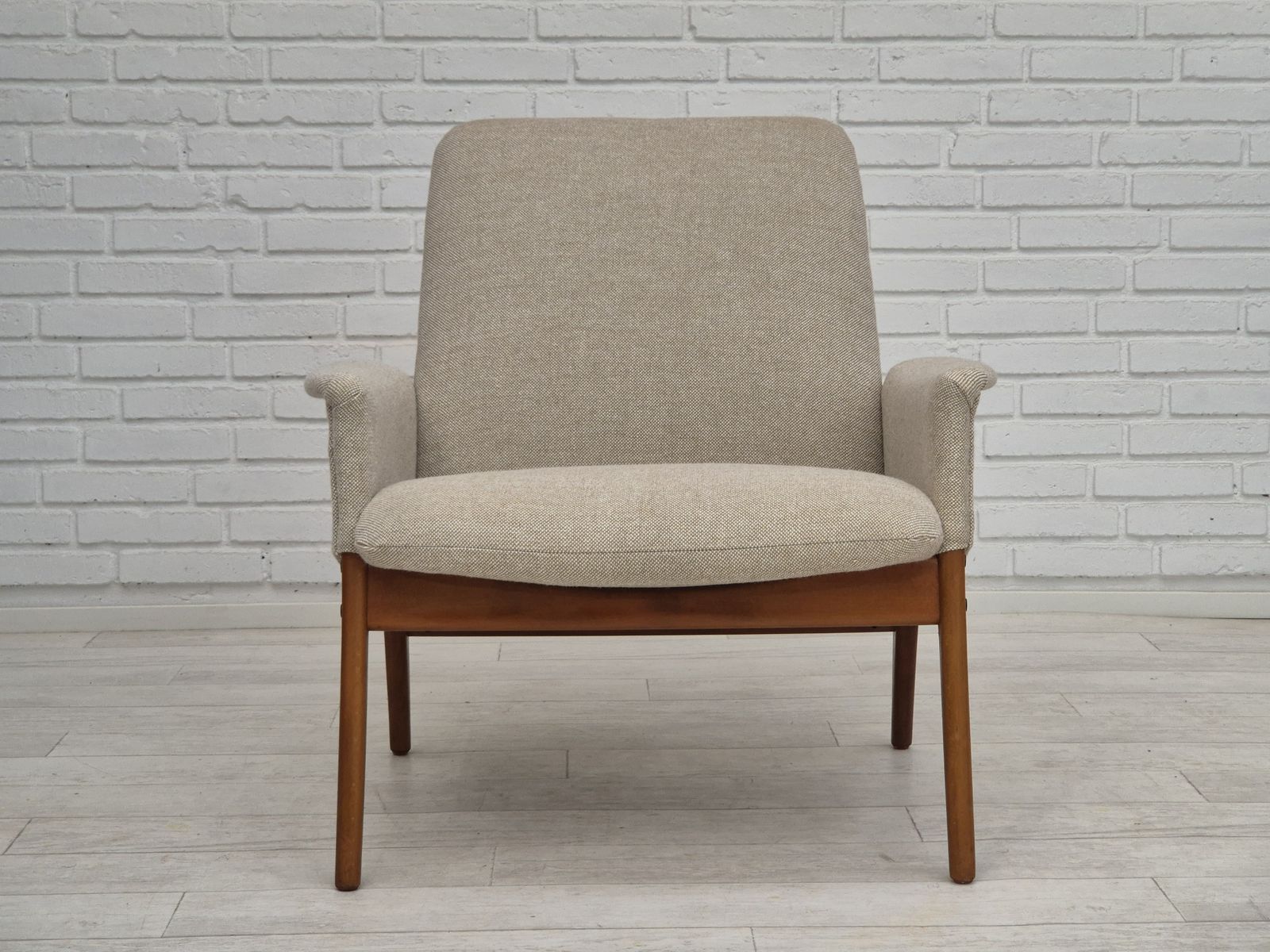 Ca. Jaren 1960, Deens Design Door Alf Svensson, Fauteuil Model 4331 Voor Fritz Hansen, Opnieuw Bekleed. photo vintage