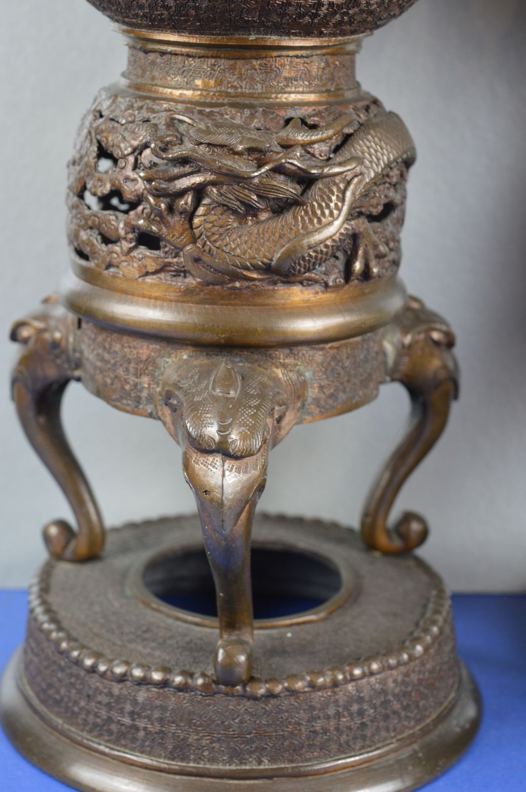 Pair Very Large (70cm) Mid 19th Century Japanese Bronze Incense Burners/Koro, C1850. photo furniture