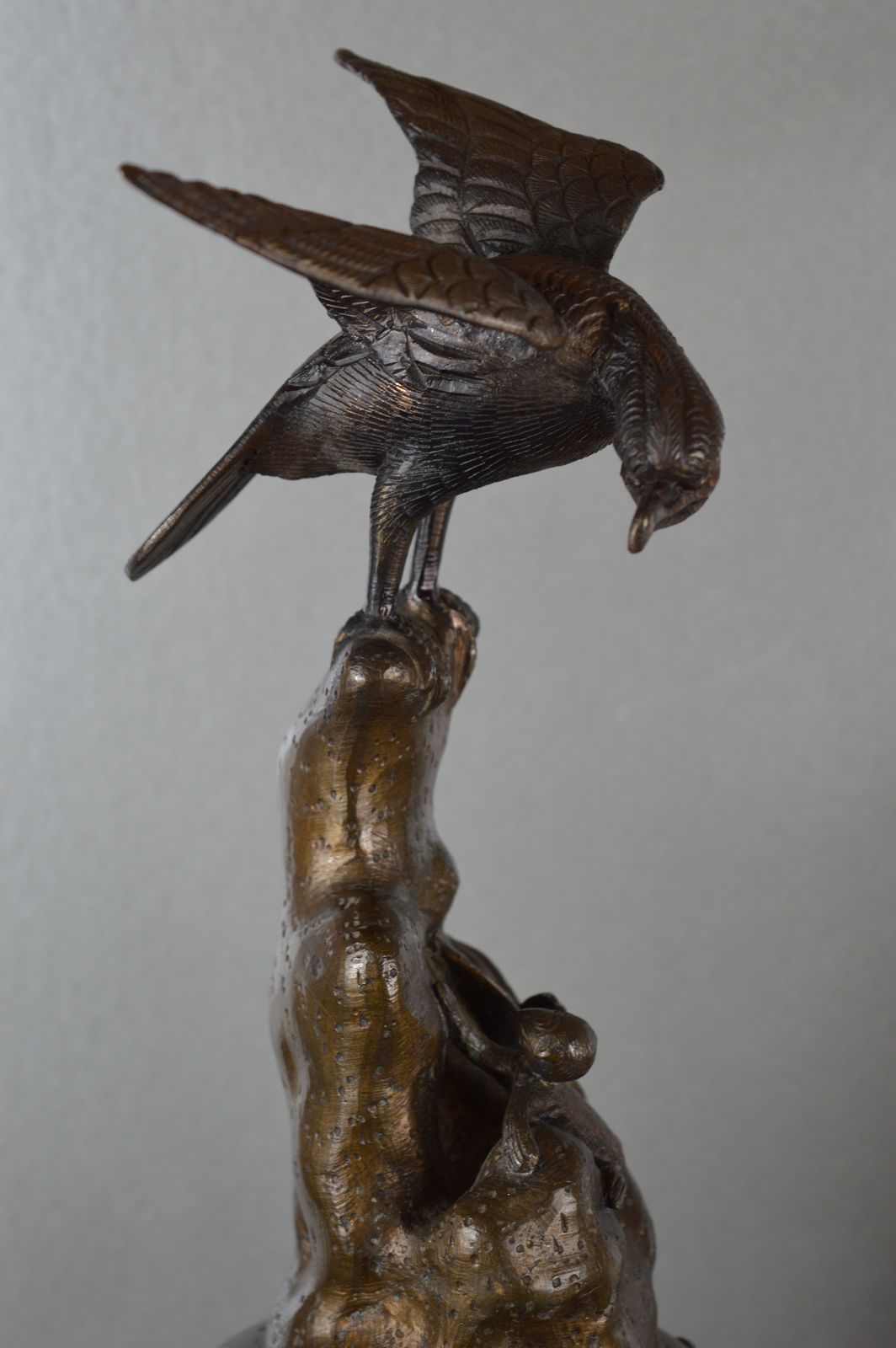 photo for sale Pair Very Large (70cm) Mid 19th Century Japanese Bronze Incense Burners/Koro, C1850.