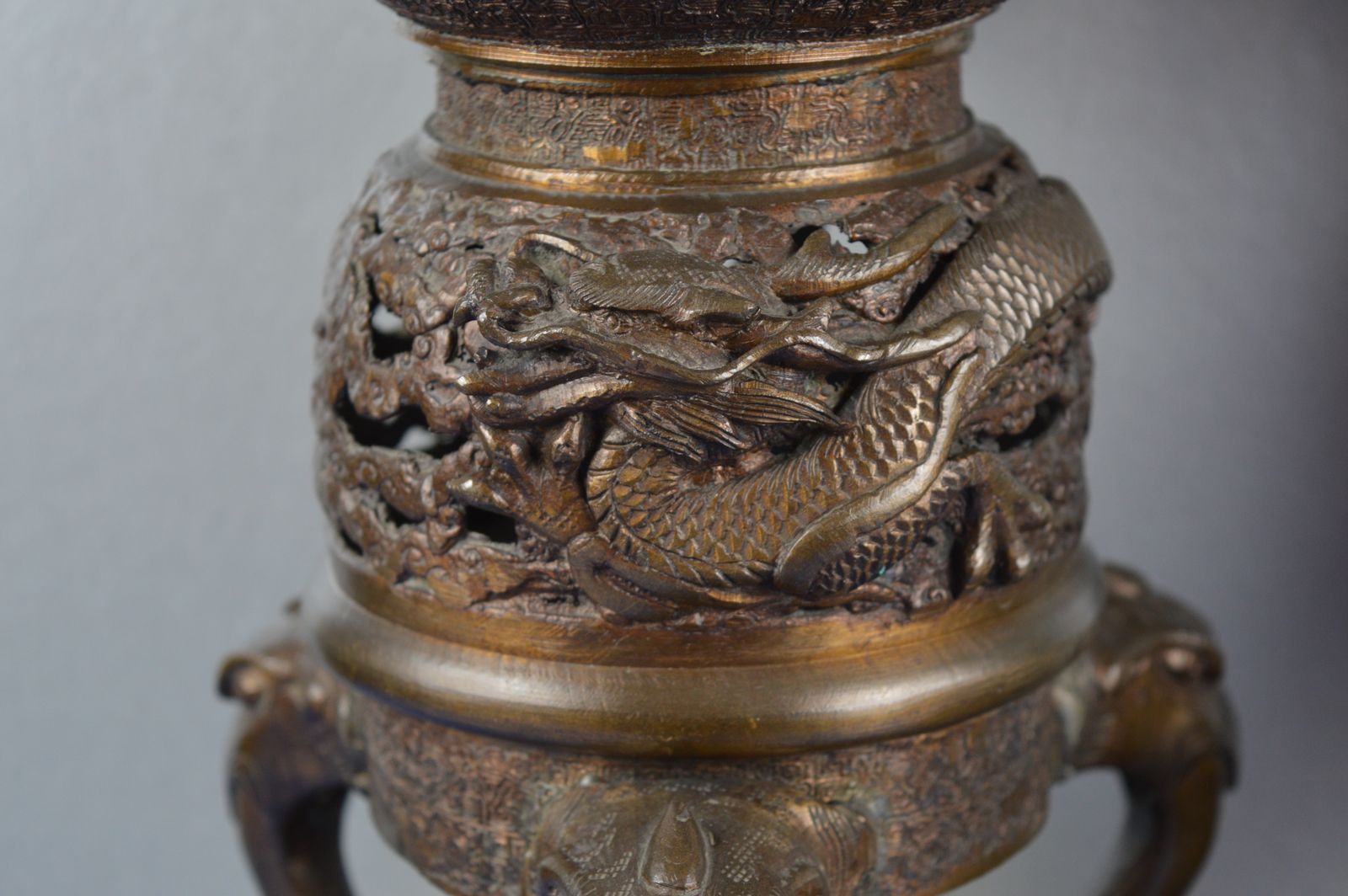 photo buy Pair Very Large (70cm) Mid 19th Century Japanese Bronze Incense Burners/Koro, C1850.