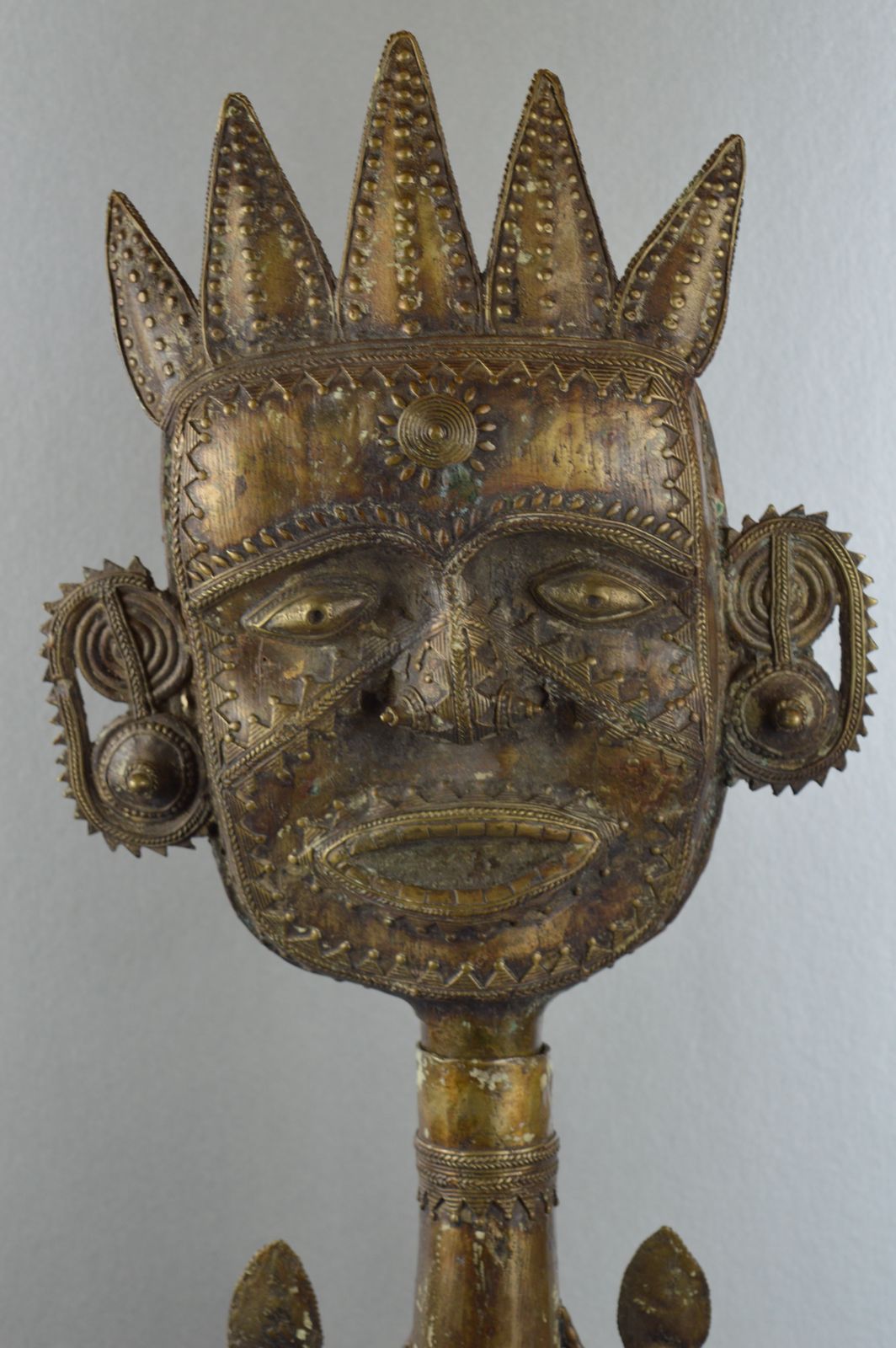 photo furniture Large (68cm Tall) Early 20th Century African Bronze Ashanti King Statue,C1900.