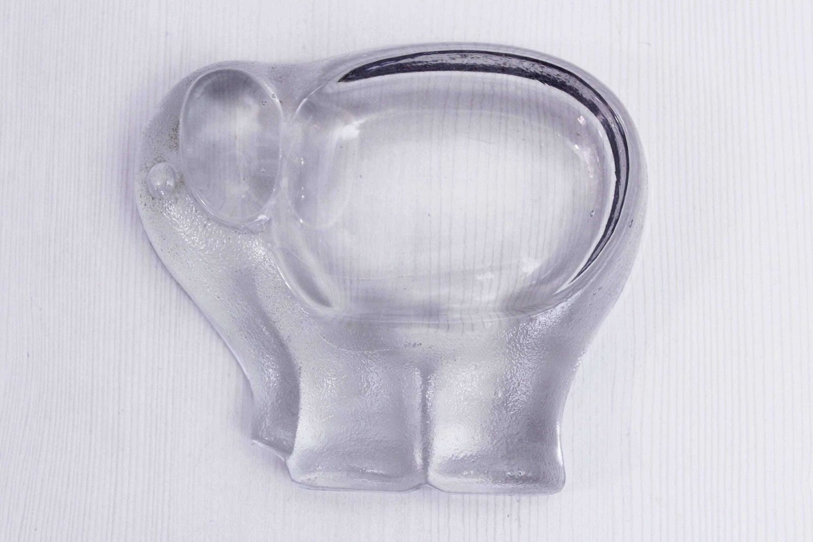Vintage Glass Empty Pocket From The 80s/90s In The Shape Of An Elephant. photo furniture