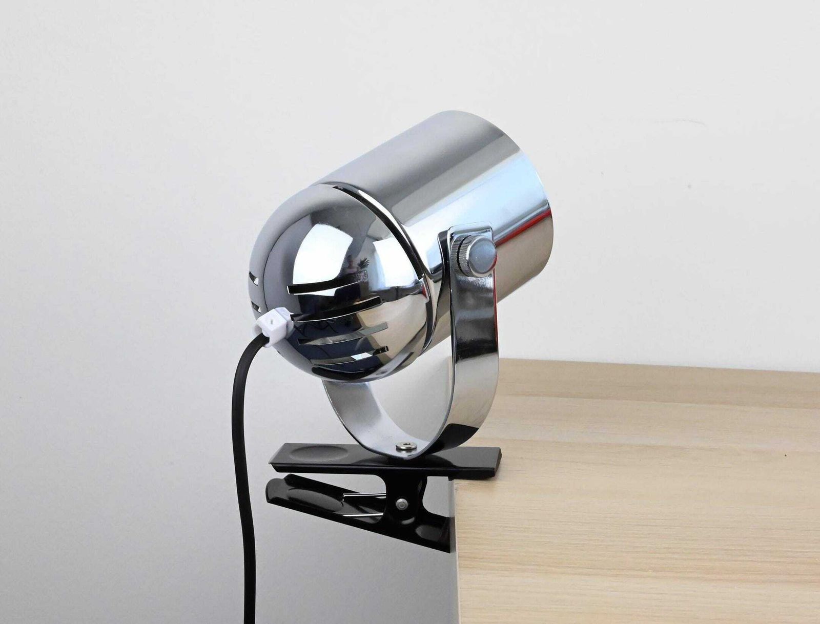 Chrome Clip On Table Lamp By Lidokov, Stanislav Indra Lamp, Metal Lamp, Desk Metal Lamp, Table Lamp, Desk Lamp, Mid Century Lamp photo vinterior