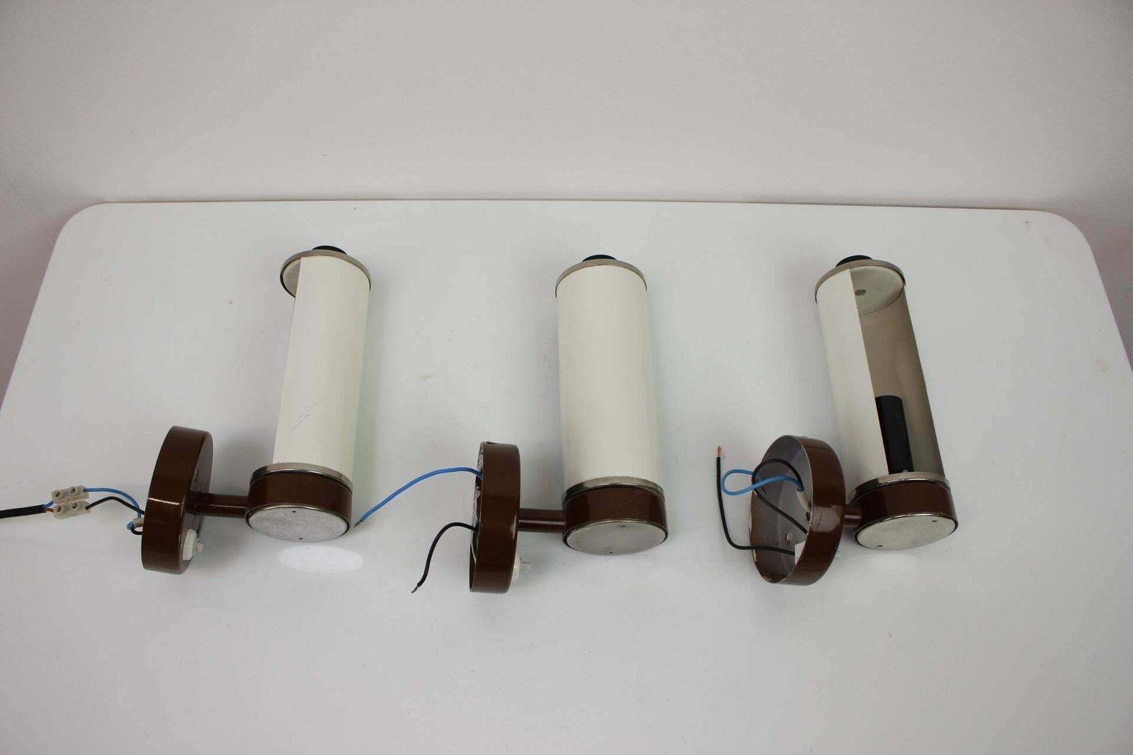 Set Of 3 Midcentury Wall Lamps Napako, Designed By Josef Hurka, 1960s, Czs photo vintage