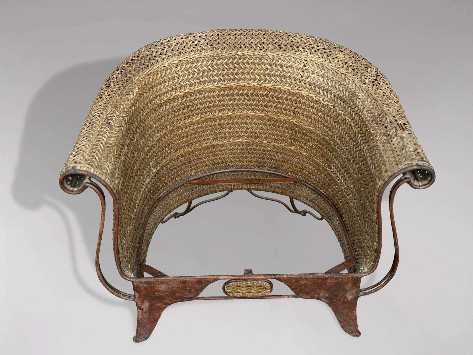 Pair Of 1970s Woven Rattan Lounge Armchairs photo buy