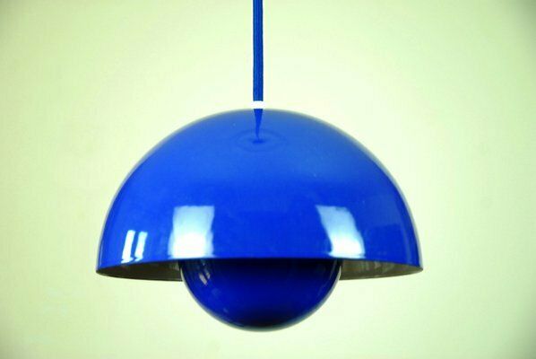 Original Vp1 Flowerpot Pendant Lamp By Verner Panton For Louis Poulsen, 1970s photo for sale