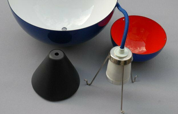 Original Vp1 Flowerpot Pendant Lamp By Verner Panton For Louis Poulsen, 1970s photo buy