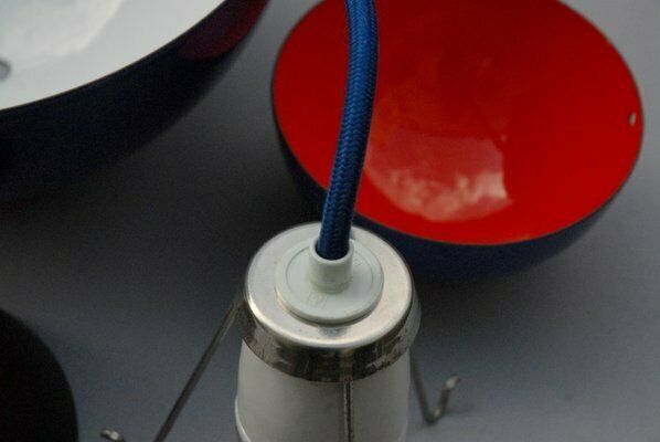Original Vp1 Flowerpot Pendant Lamp By Verner Panton For Louis Poulsen, 1970s photo vintage