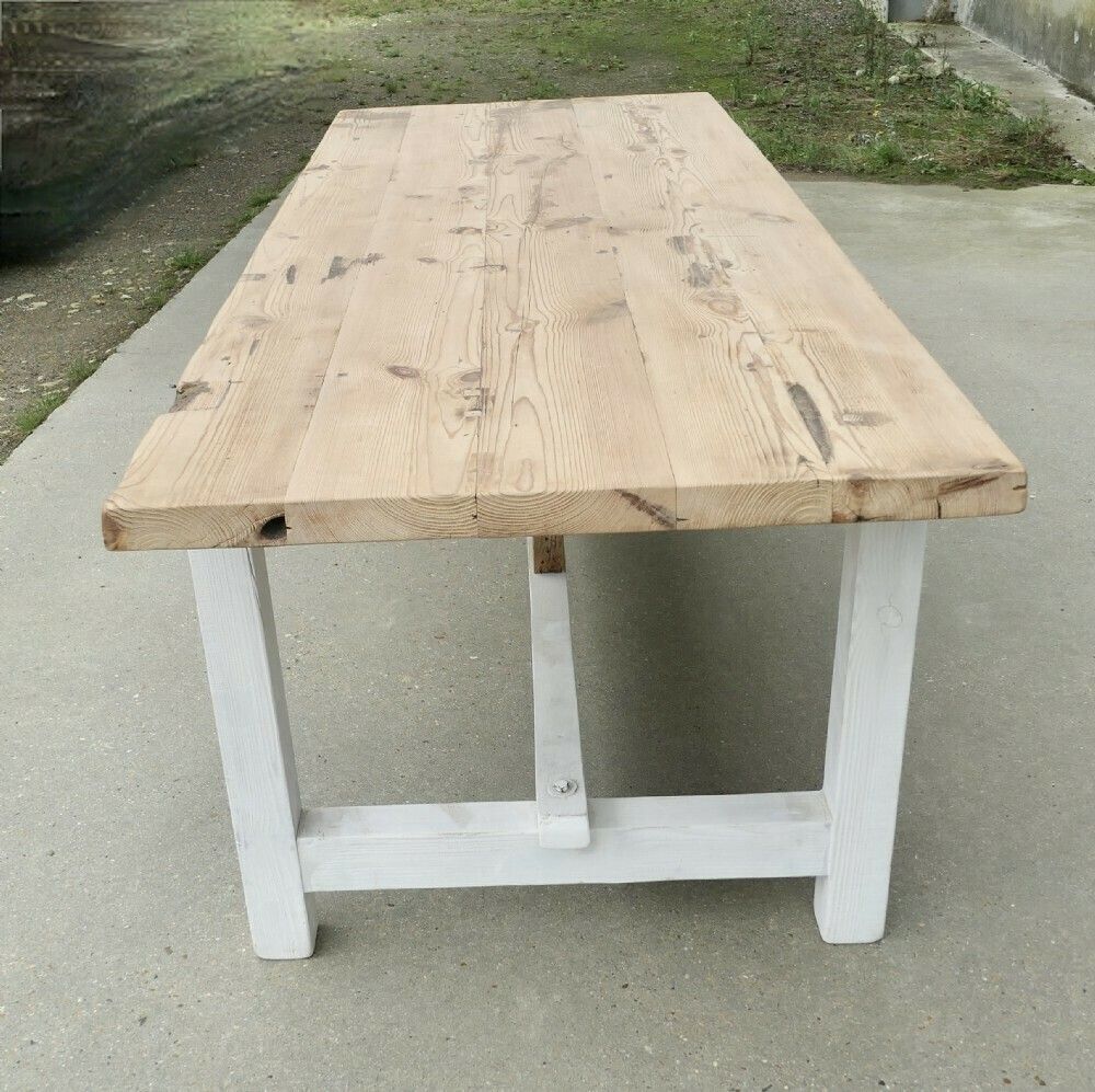 Large Heavy Rustic And Very Strong 8ft Pine Table photo for sale