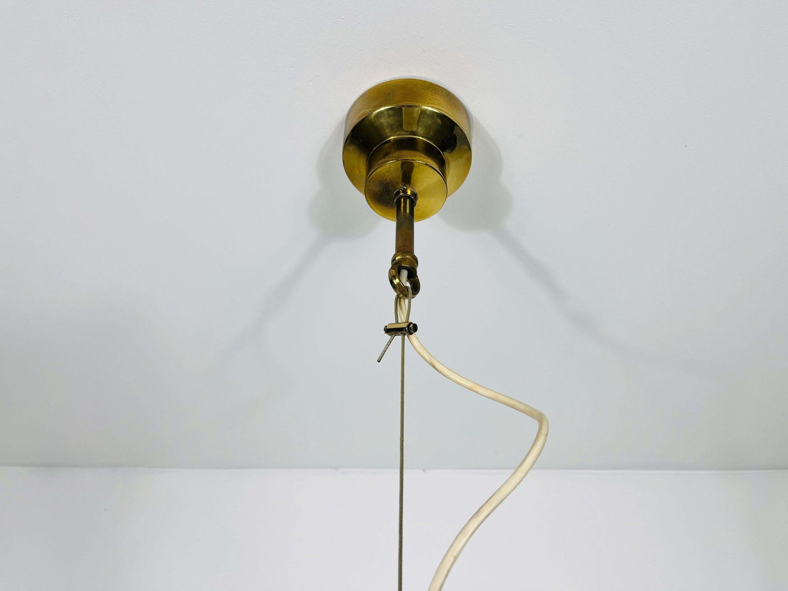 photo for sale Brass Delta Grande Chandelier By Sergio Mazza For Artemide, Italy, 1960s