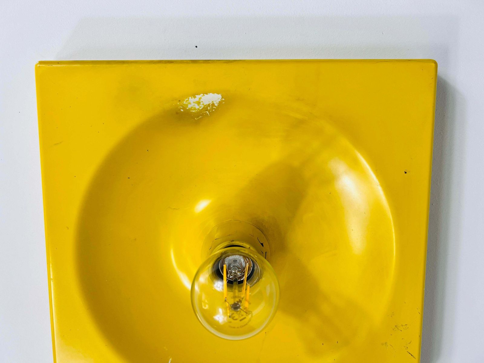 Yellow Flush Mount Or Wall Lamp By Klaus Hempel For Kaiser Leuchten, 1970s photo 482.0