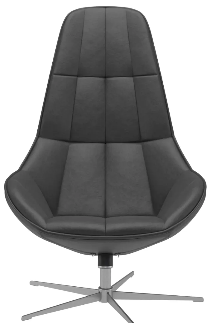 Boconcept Boston Swivel Tilt Leather Lounge Chair