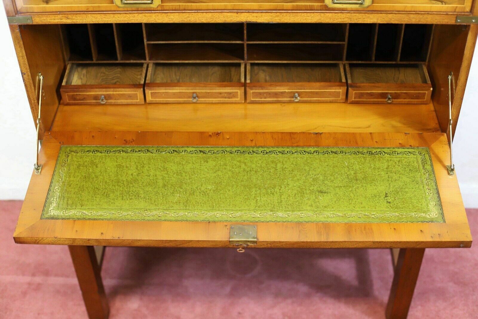 Lovely Yew Wood Secretary Campaign Chest photo 2400.0