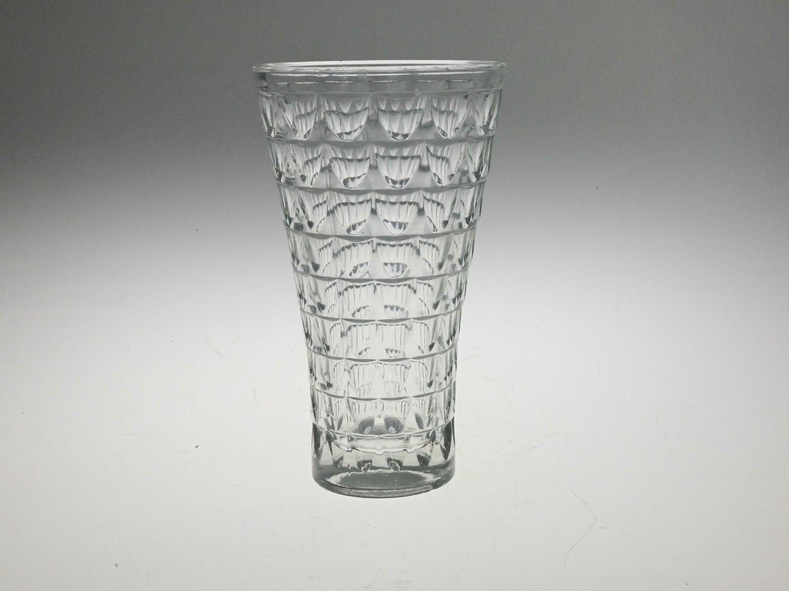 Pressed Glass From Sklo Union, Sklo Union Vase, Clear Glass Vase, Czech Glass Vase, Glass Vase, Pressed Glass Vase, Czech Vase, Czech Glass photo Home Decor
