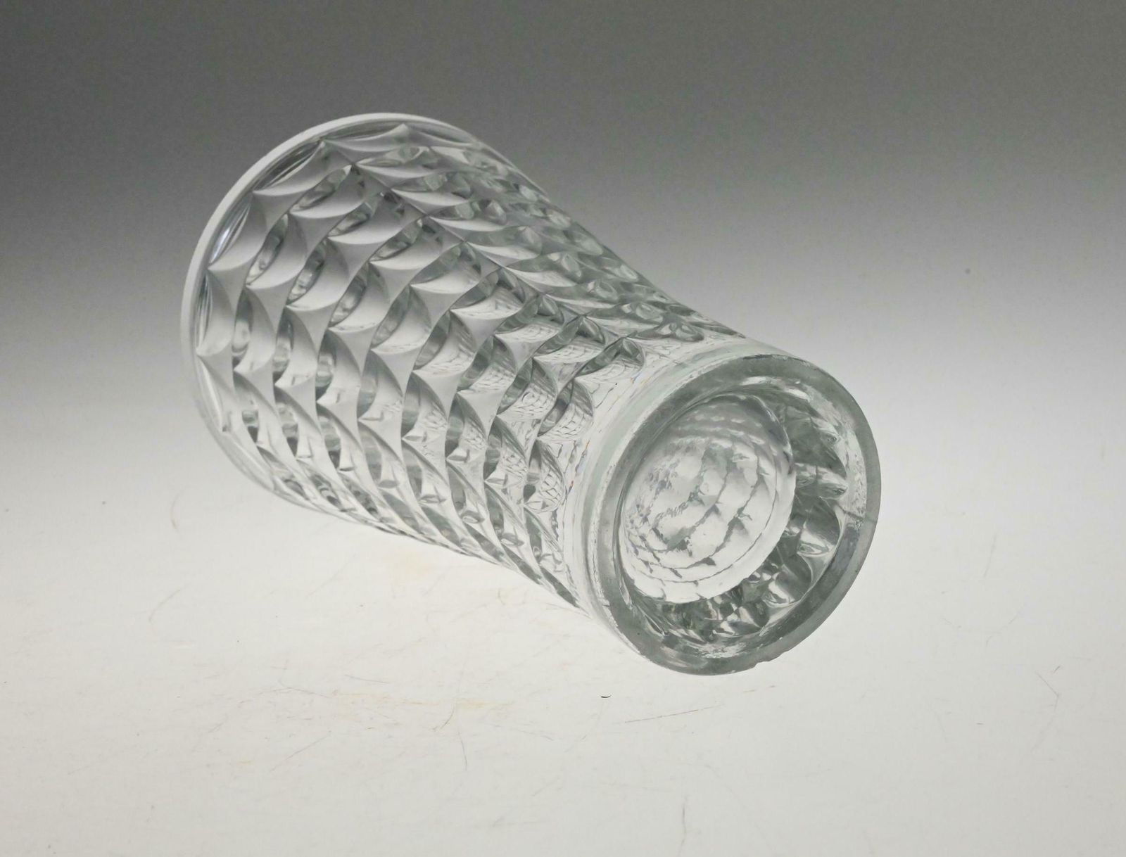 Pressed Glass From Sklo Union, Sklo Union Vase, Clear Glass Vase, Czech Glass Vase, Glass Vase, Pressed Glass Vase, Czech Vase, Czech Glass photo vintage