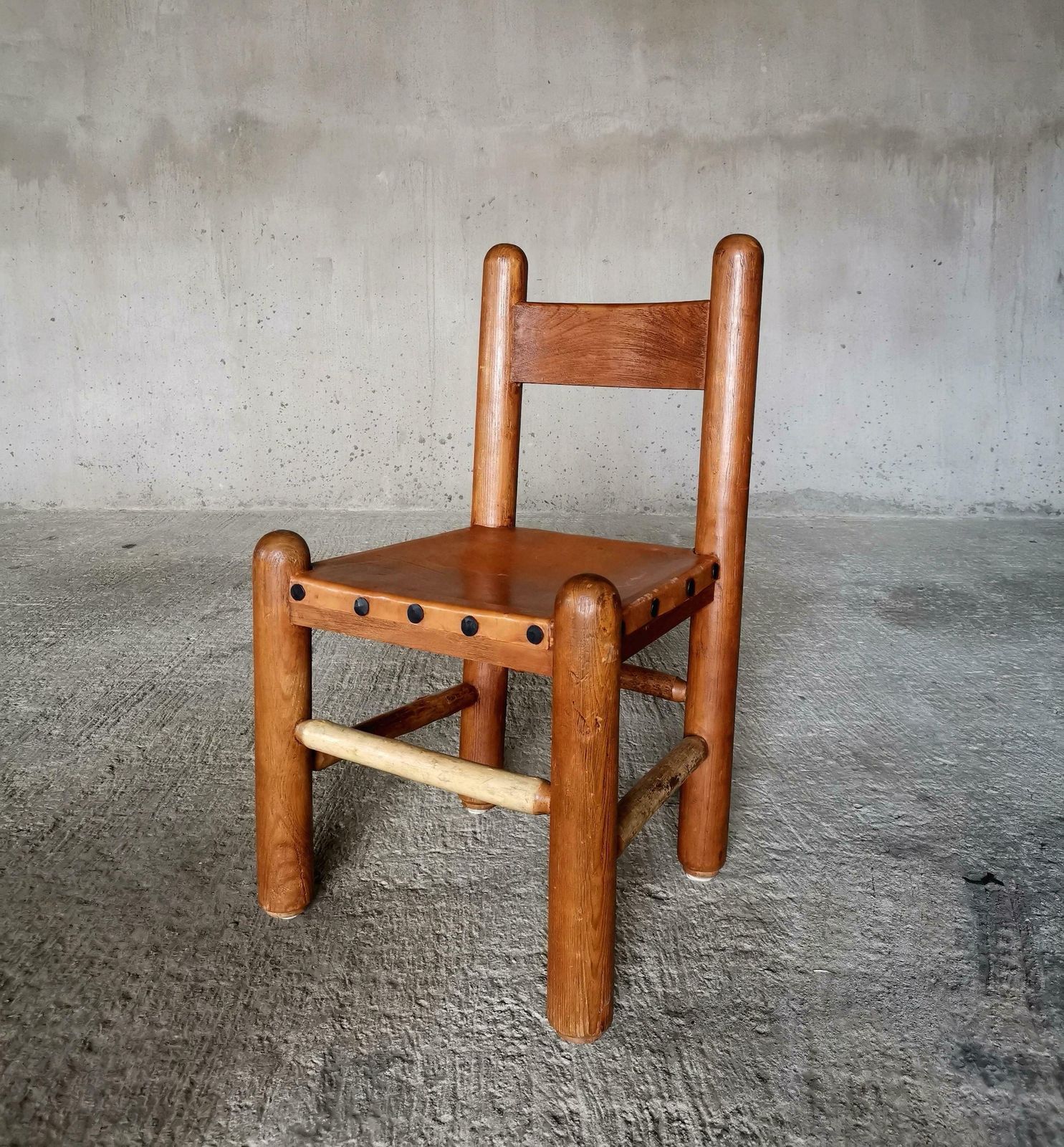 Set Of 4 Brutalist And Sculptural Dining Chairs In The Style Of Charles Dudouyt photo 4650.0