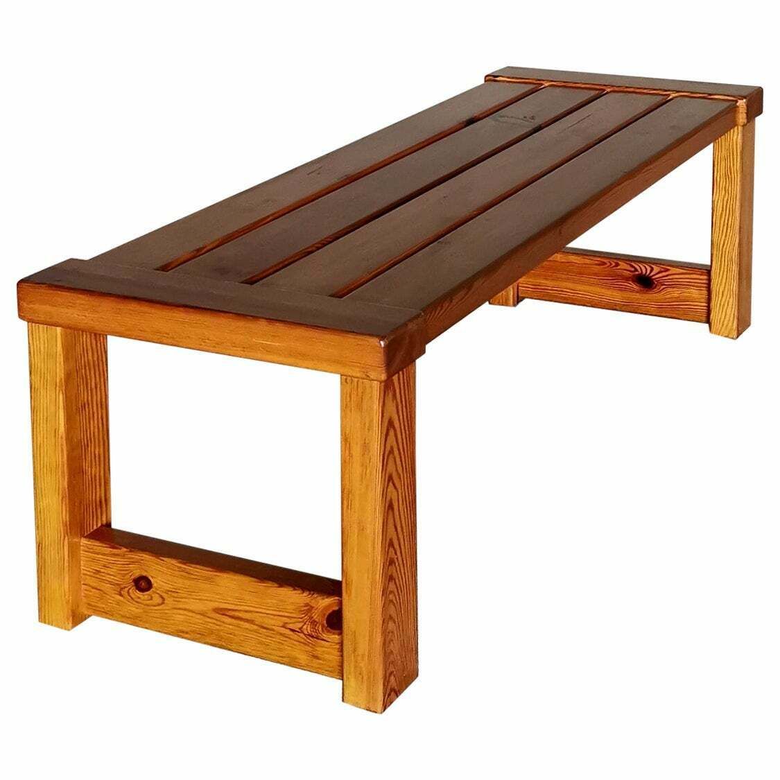 Swedish Bench / Coffee Table In Solid Oregon Pine. Manner Of Sven Larsson 1960s