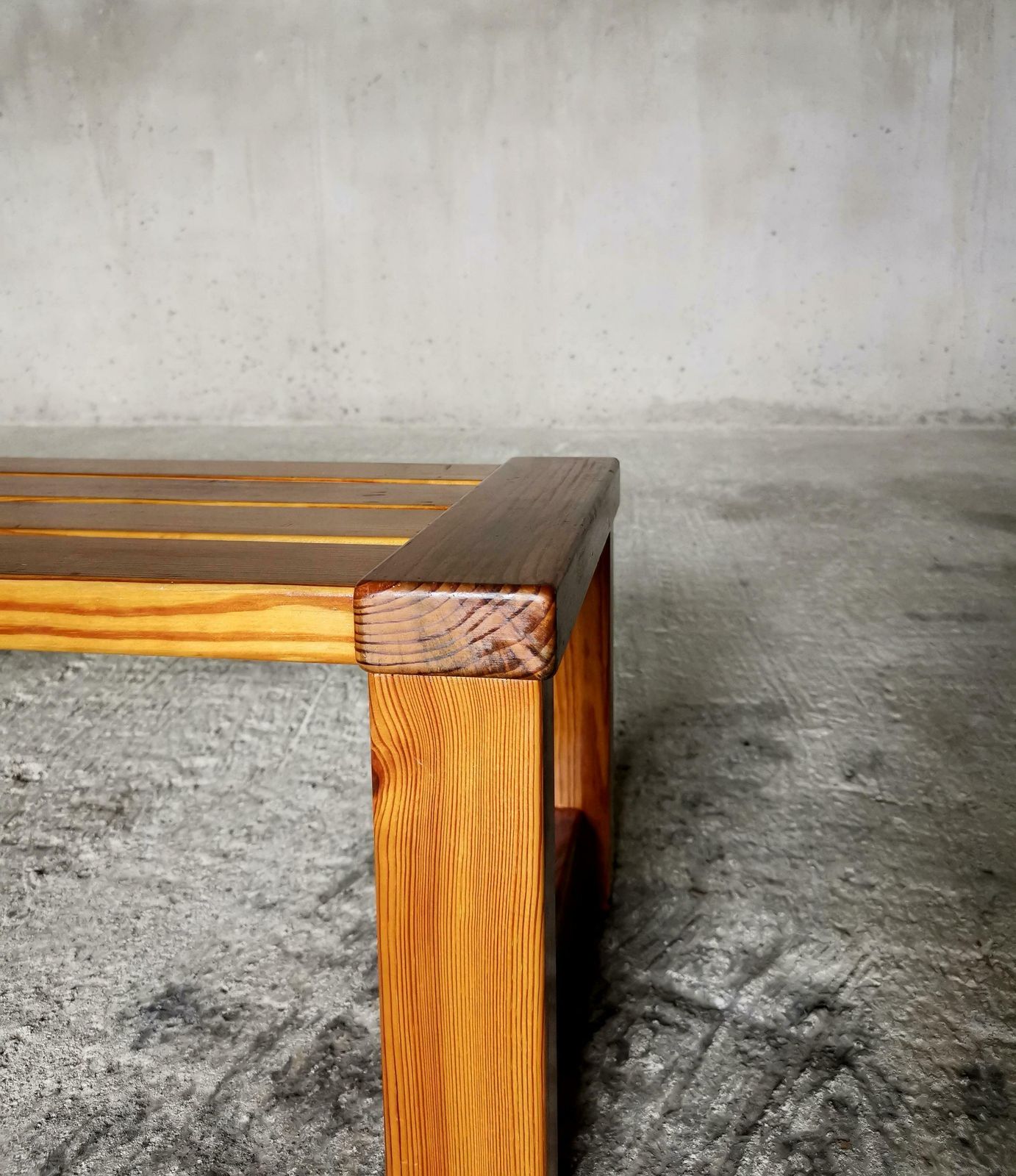 2790.0 Swedish Bench / Coffee Table In Solid Oregon Pine. Manner Of Sven Larsson 1960s photo