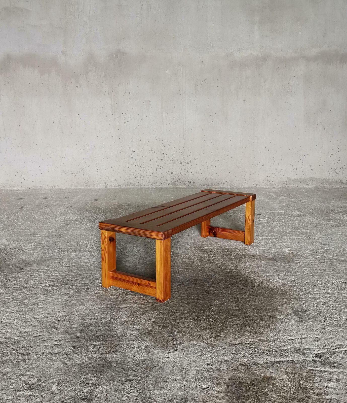 photo buy Swedish Coffee Table / Bench In Solid Oregon Pine. Manner Of Sven Larsson 1960s