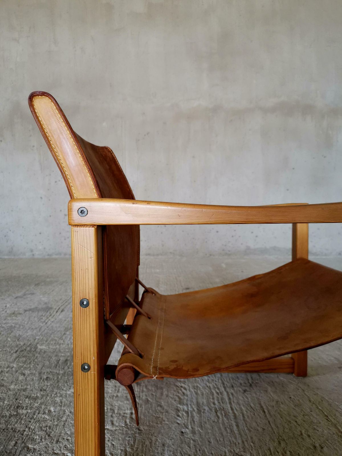 2626.0 Diana Lounge Chair By Karin Mobring For Ikea Sweden 1970s, Thick Cognac Leather. photo