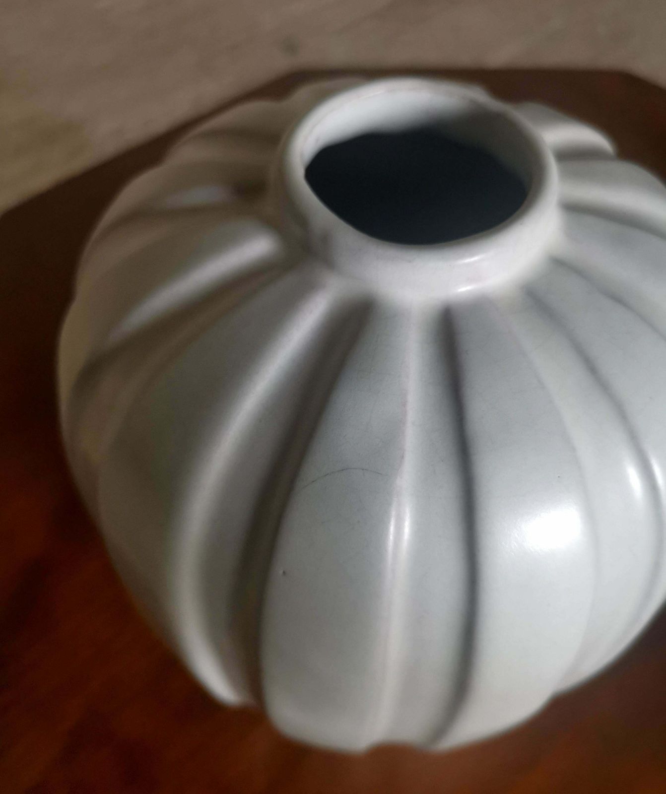 White, Modernist Vicke Lindstrand Earthenware Vase, By Upsala Ekeby Sweden 1930s photo buy