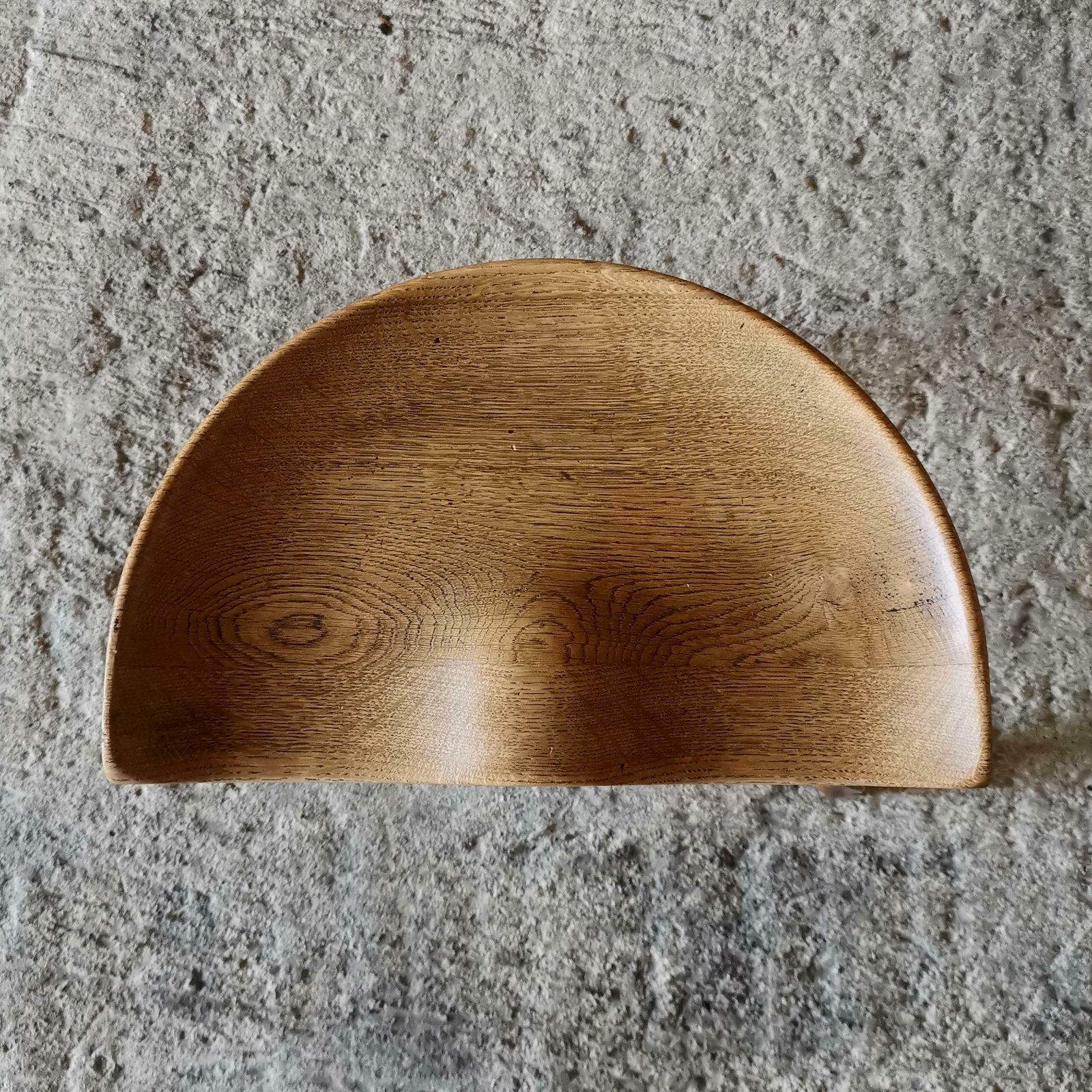 Solid Oak Stool In Style Of Henning Kjærnulf, Hand Sculpted Seat, Denmark 1960s photo for sale