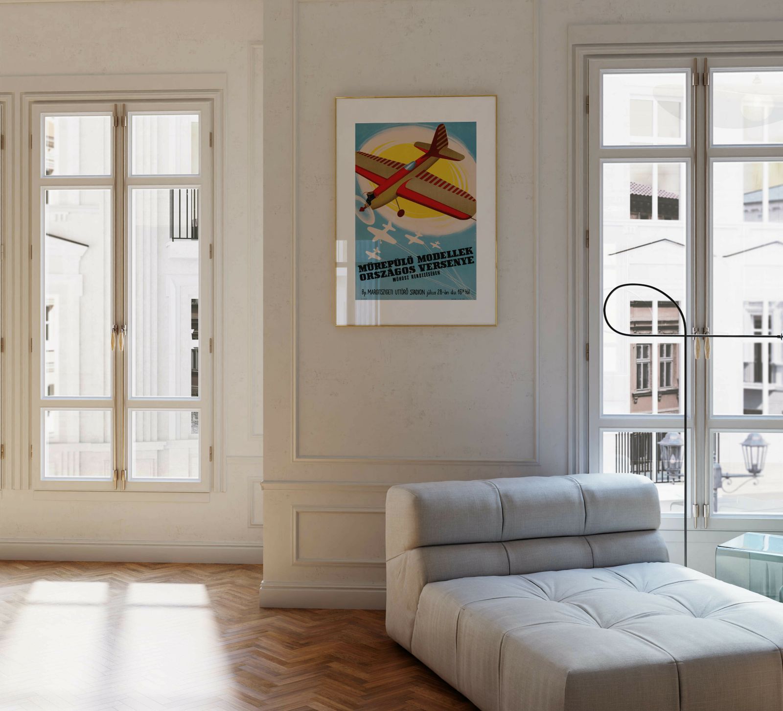 National Competition Of Artificial Aircraft Models   Original Hungary Poster | 1956 photo furniture