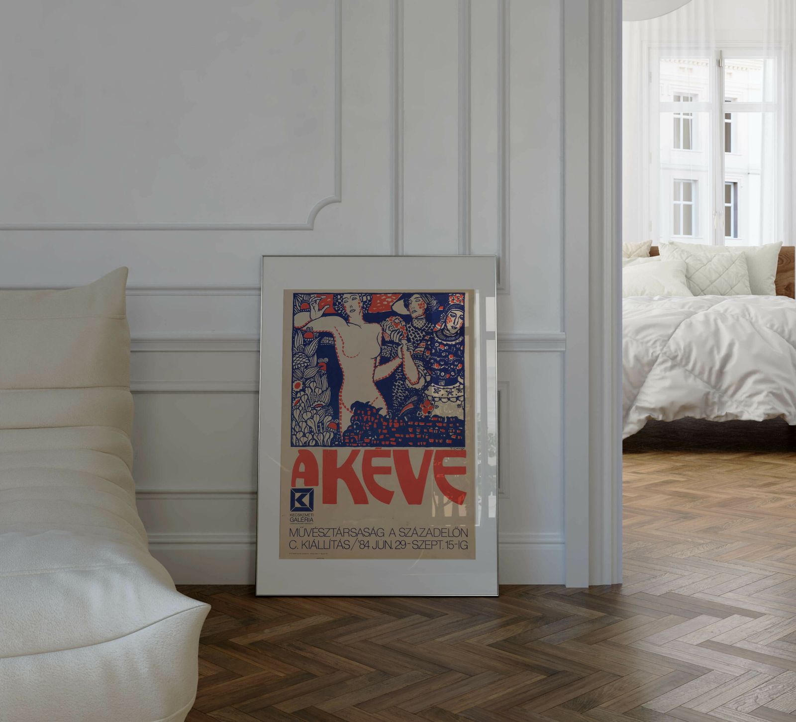 A Keve Art Exhibition   Original Hungary Poster | 1984 photo furniture